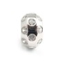 Argent 925 rondelle avec zircon 12x8mm x 4 st