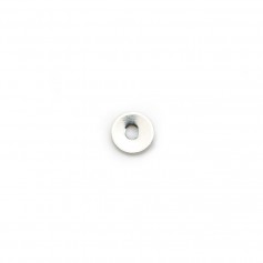 Disque 1 trou en argent 925  4 mm x 10pcs