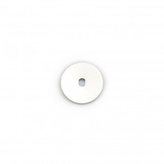 Disque 1 trou en argent 925  8 mm x 5pcs