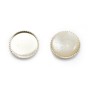 Serti en argent 925, pour cabochon rond de 12mm x 2pcs
