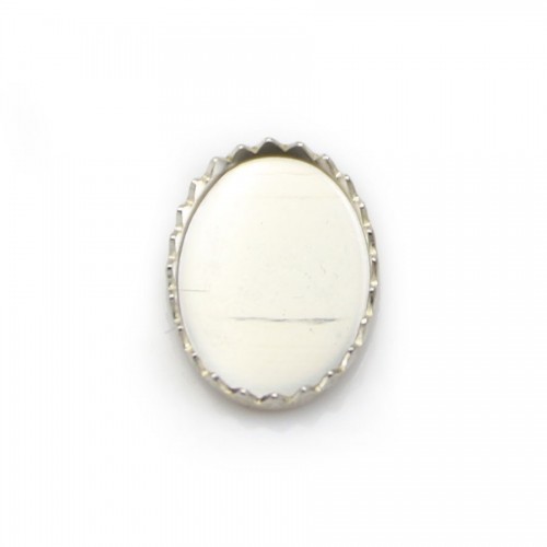 Set in 925 silver, for oval cabochon, 10 * 14mm x 1pc