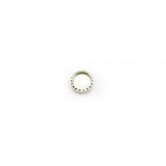 Serti en argent 925, pour cabochon rond de 4 mm x 10pcs