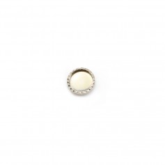Serti en argent 925, pour cabochon rond de 5 mm x 5pcs