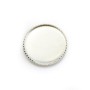 Serti en argent 925, pour cabochon rond de 14mm x 1pc