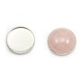 Serti en argent 925, pour cabochon rond de 14mm x 1pc