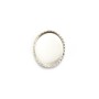 Serti en argent 925, pour cabochon de forme ovale, 8 * 10mm x 2pcs