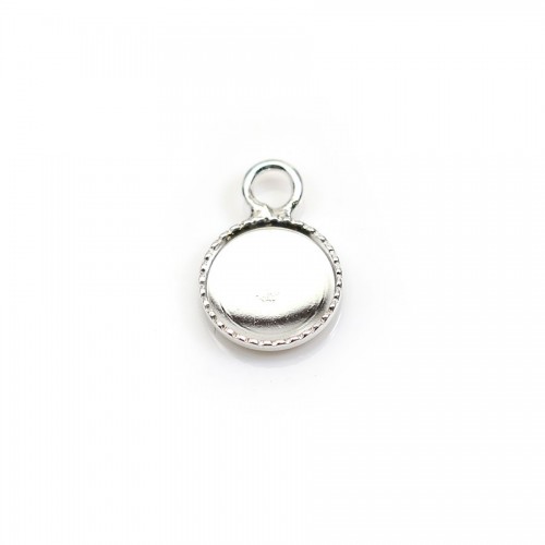 Pendant in 925 silver, with set for round cabochon of 10mm x 1pc
