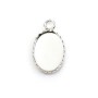 Pendentif serti en argent 925, pour cabochon de forme ovale, 10x14mm x 1pc