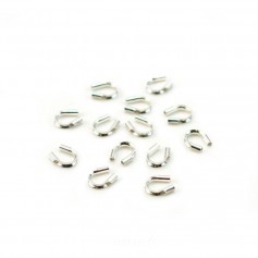Protections pour fil cablé 0.6mm,argent 925 x 10pcs