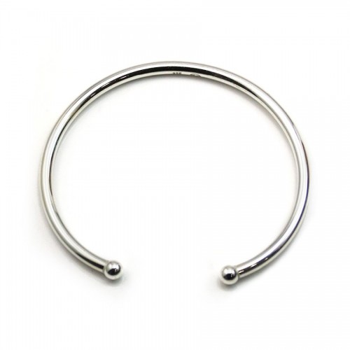 925 sterling silver 56mm flexible bangle x 1pc