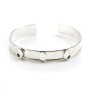 Argent 925 bracelet réglable avec 3 plateaux pour cabochon 6x8mm x 1pc