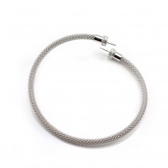 Bracelet jonc flexible avec sreasse pour semi-percées ,argent 925, x 1pc