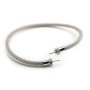 Bracelet jonc flexible avec sreasse pour semi-percées ,argent 925, x 1pc