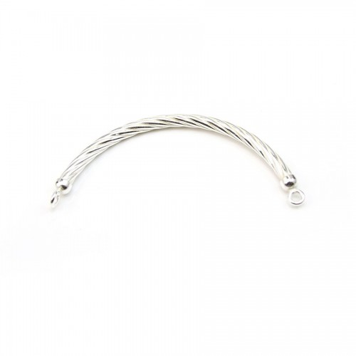 925 sterling silver feather charm 24mm x 1pc