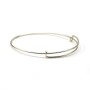 Bracelet réglable en argent 925, mesurant 57mm x 1pc
