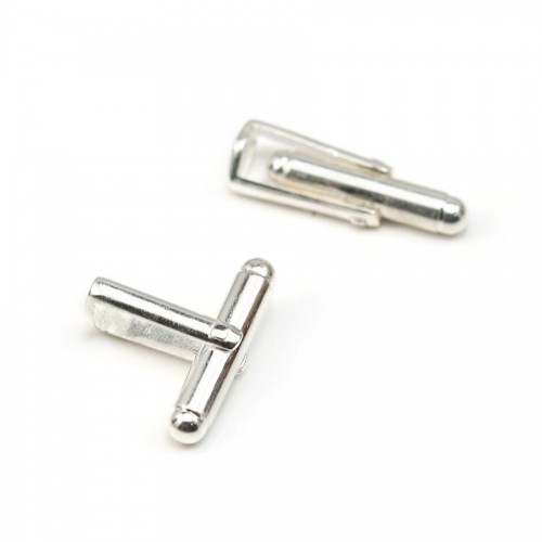 Pendentif bouton de manchette Argent 925 24x7.6mm x 1pc