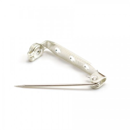 Broche en argent 925, avec 3 trous, mesurant 25x4.5mm x 1pc