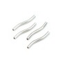 Tubes twistés, Argent 925 rhodié 1.1x21mm x 4pcs
