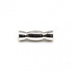 Tube Forme Papillote Argent 925 11x3mm x 2 st 