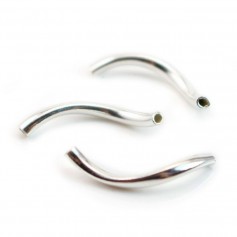 Tubes twistés, Argent 925 1.8x20 mm x 2pcs