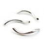 Tubes twistés, Argent 925 1.8x20 mm x 2pcs