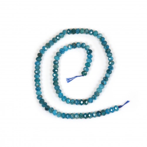 Apatite, tondo sfaccettato, 3x5mm x 39cm