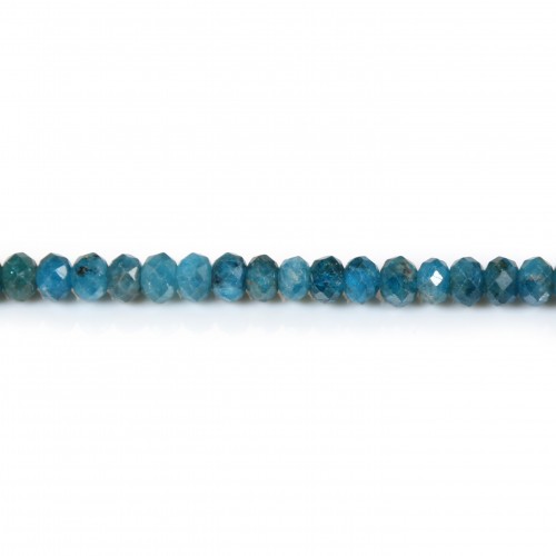 Apatite, en forme de rondelle facetté, 4x6mm x 40cm