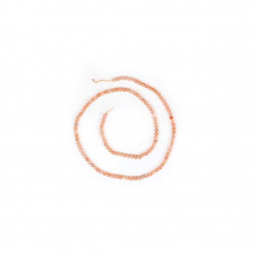 Piedra del sol, redonda facetada, 3mm x 39cm