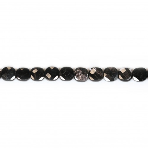Hypersthene, en forme de carré facetté 8mm x 39cm