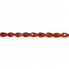 Cornaline goutte facetté 5x8mm x 4 st