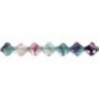 Fluorite clover  faceted 13 mm x 40cm    