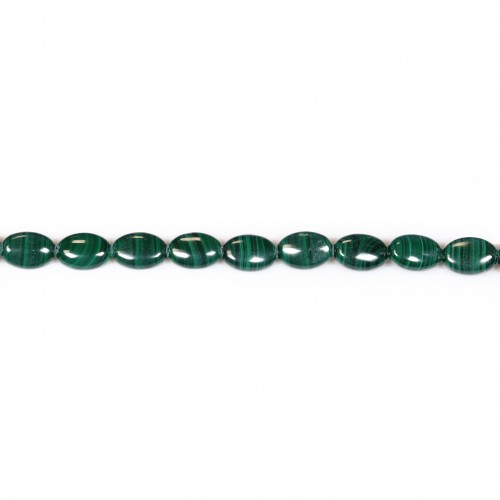 Malachite ovale 8x12mm x 40cm