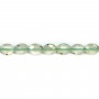 Prehnite faceted drop 6x8mm x 40cm