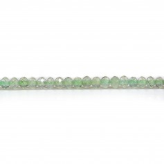 Préhnite rondelle facette 4x2.5mm x 40cm