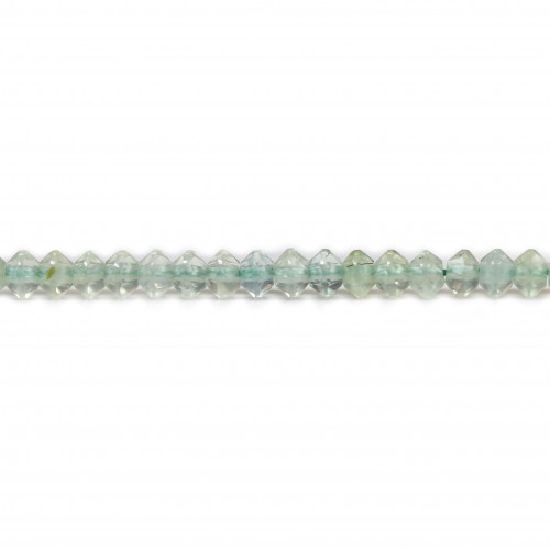 Prhenite rondelle boulier facette 3x4mm sur fil 39cm