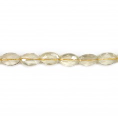 Quartz lemon jaune, de forme ovale facetté, 8 * 12mm x 40cm