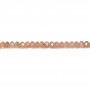 Sunstone faceted rondelle 2x3mm x 40cm
