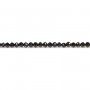 Spinelle noir rond facette 2mm x 34cm
