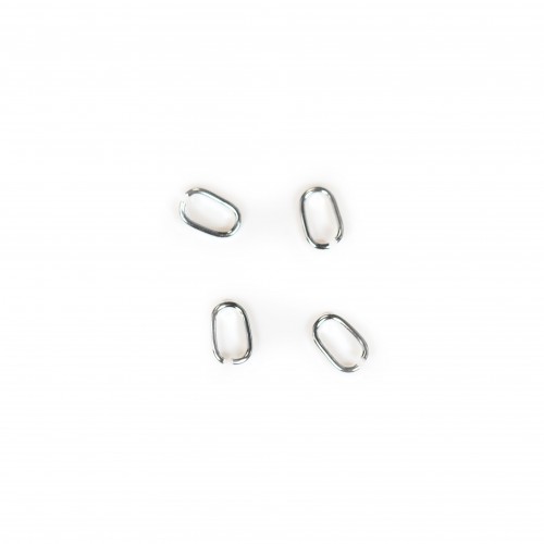 Bélière ovale, en argent 925, 4x7mm x 5pcs