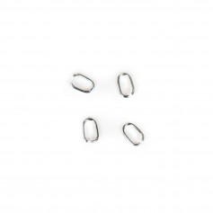Bélière ovale, en argent 925, 4x7mm x 5pcs