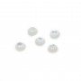 Cabochon de nacre blanche, de forme ronde 5mm x 4pcs