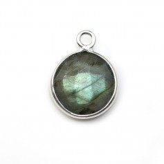 Labradorite ronde sertie sur argent 925 11mm x 1pc