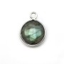 Labradorite ronde sertie sur argent 925 11mm x 1pc