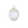 Pierre de lune oval sertie sur argent x 1pc