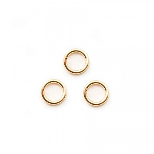 Anneau ouvert 0.64X5mm Gold Filled 14 carats X10pcs