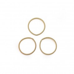 Anneaux torsade en gold filled 14 carats 10x0.76mm x 5pcs