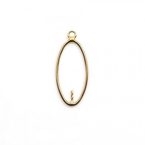Pendentif ovale 20x10mm en gold filled 14 carats pour perle semi-percée x 1pc