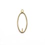 Pendentif ovale 20x10mm en gold filled 14 carats pour perle semi-percée x 1pc