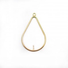 Breloque goutte 19x31x0.7mm, en gold-filled 14 carats x 1pc