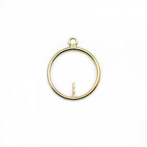 Round charm in size of 15x0.7mm, 14K gold filled x 1pc